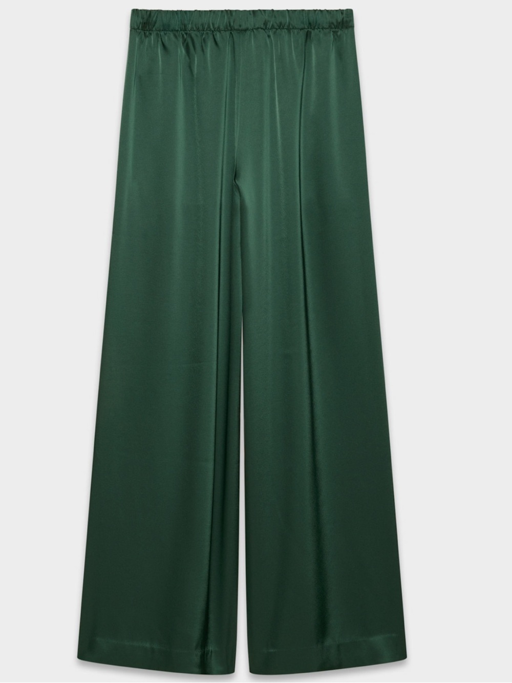 NWT Aritzia Black Wide-Leg Satin Lodge Pant Stonepine Green Size XSmall - Picture 3 of 7